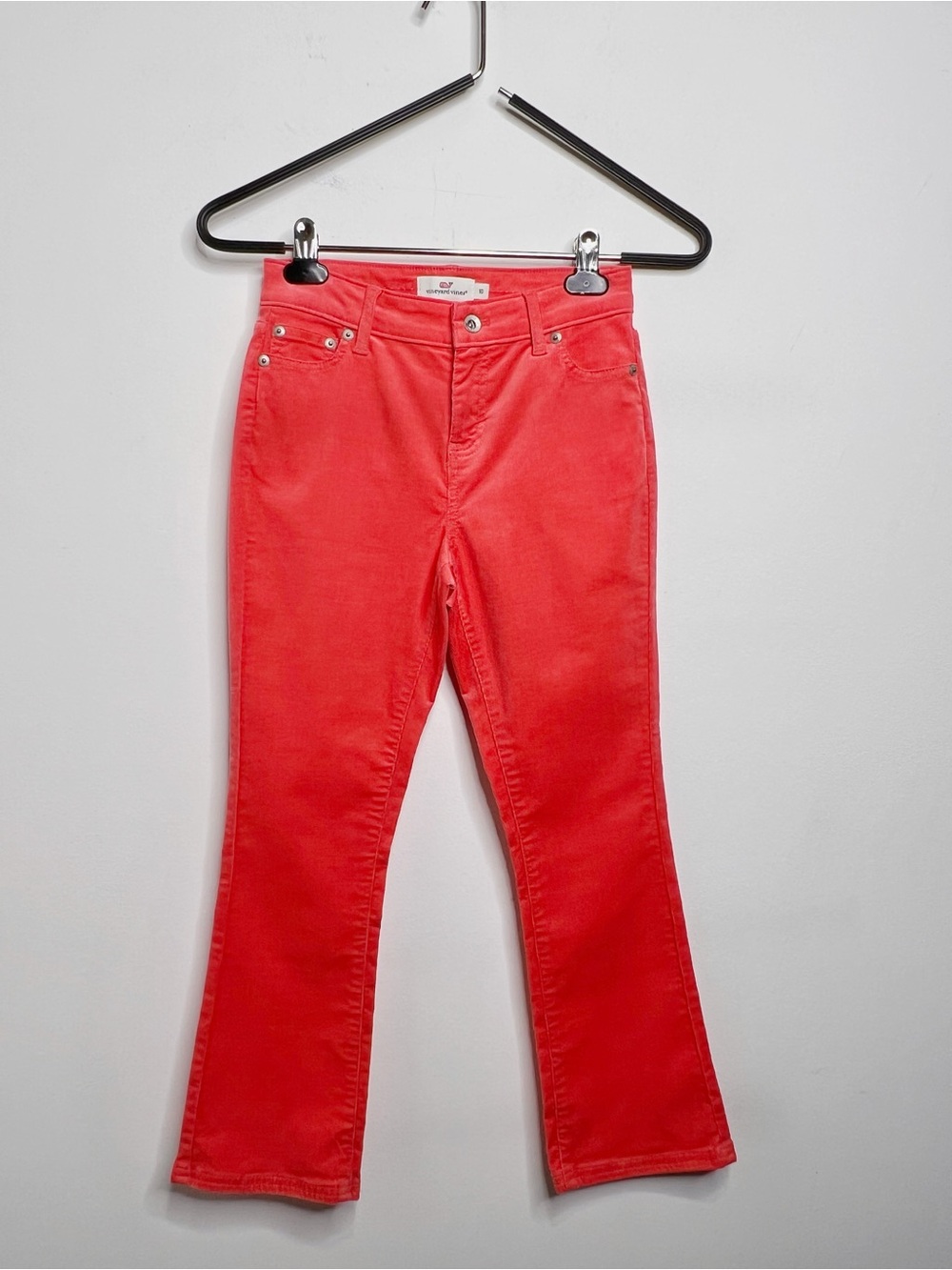 Vineyard Vines Girls' Kick Flare Corduroy Pants Size 10 Coral NWOT
